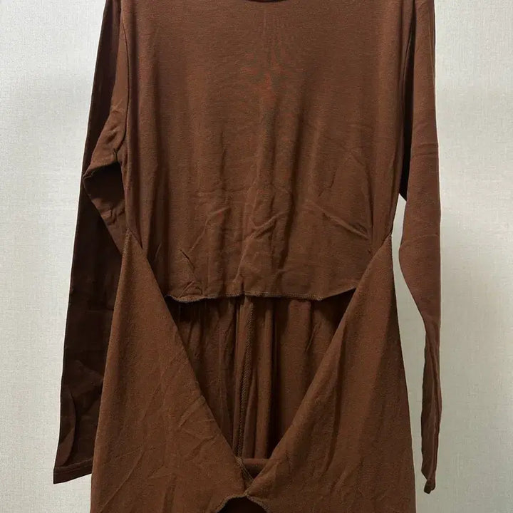 [BUNJANG] Brown Wrap Long Dress / (새상품) 브라운 랩 롱 원피스