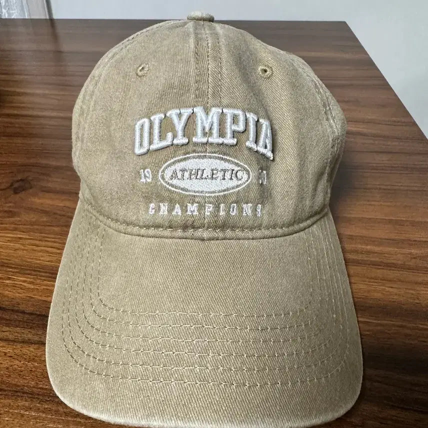 [BUNJANG] Olympia Beige Cotton Baseball Cap / 베이지 볼캡 새제품