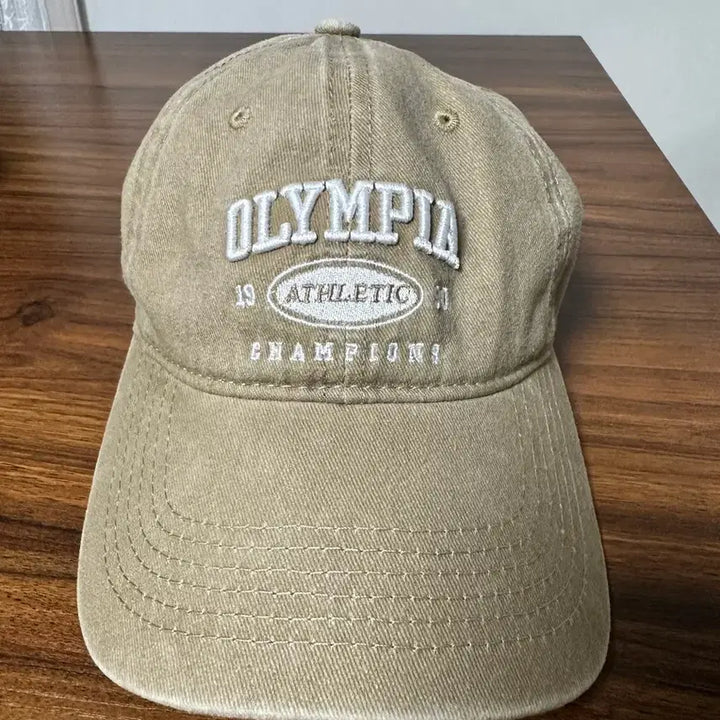 [BUNJANG] Olympia Beige Cotton Baseball Cap / 베이지 볼캡 새제품