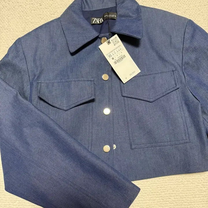 [BUNJANG] ZARA Denim Crop Jacket XS / 새상품) 자라 데님 크롭 자켓 xs