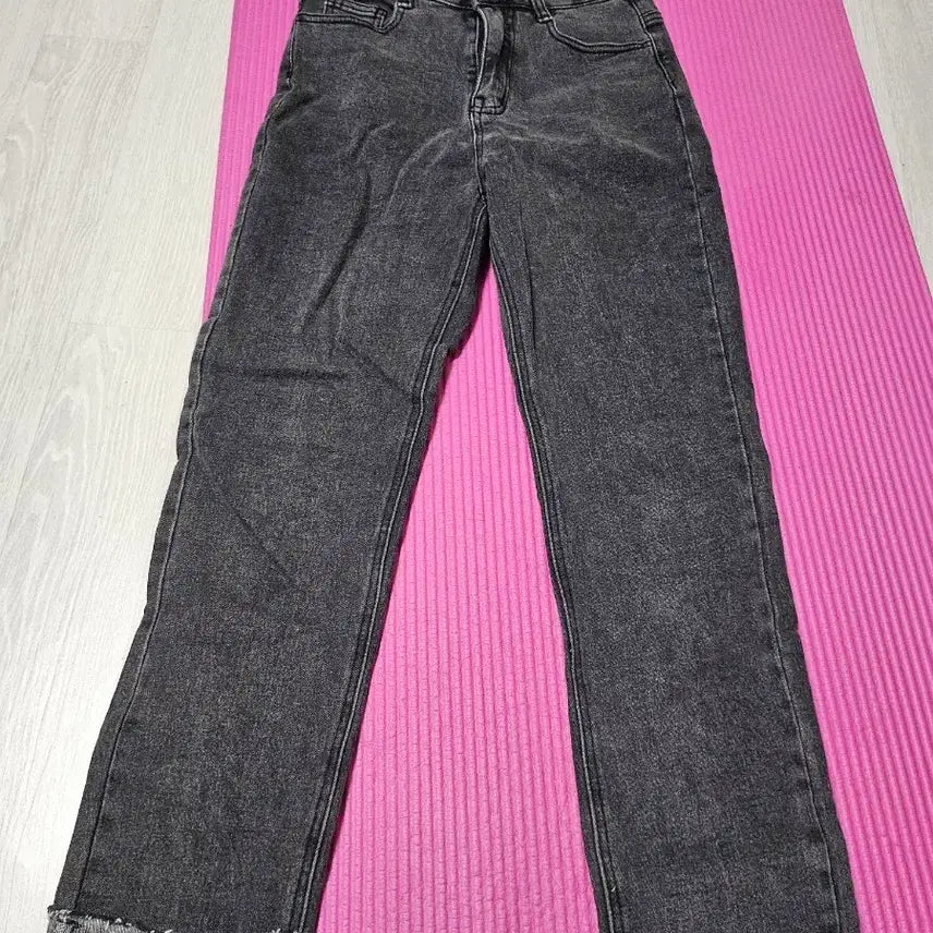 [BUNJANG] Black Denim Roll-Up Jeans - Size S / 롤업청바지S