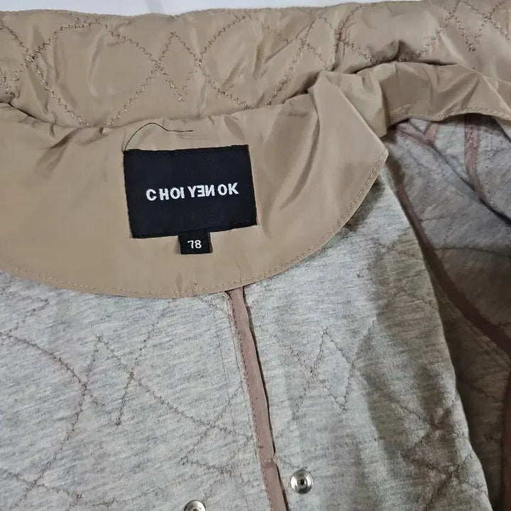 [BUNJANG] CHOI YEN OK Beige Quilted Jacket Coat / [78] CHOI YEN OK 최연옥 디자이너 베이지 퀼팅 자켓 코트