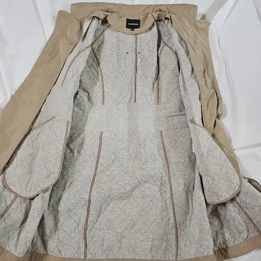 [BUNJANG] CHOI YEN OK Beige Quilted Jacket Coat / [78] CHOI YEN OK 최연옥 디자이너 베이지 퀼팅 자켓 코트