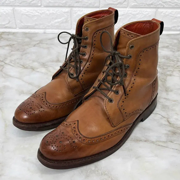 [BUNJANG] Allen Edmonds Dalton Brown Leather Boots / [255, 7.5] 알렌에드몬즈 DALTON 브라운 가죽 남자 부츠