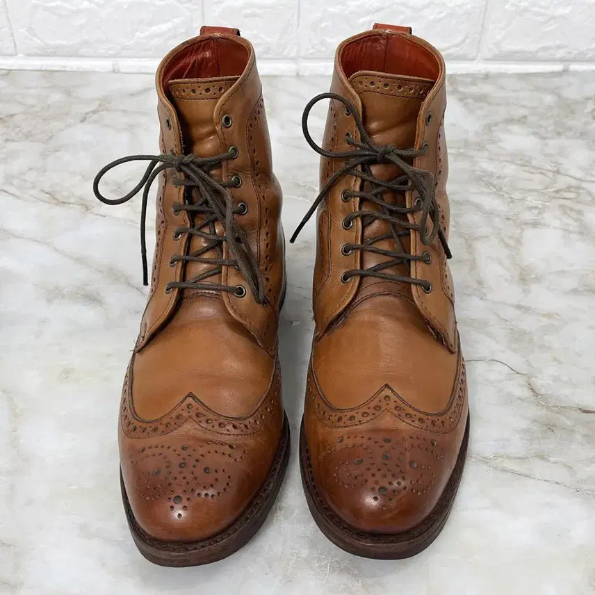 [BUNJANG] Allen Edmonds Dalton Brown Leather Boots / [255, 7.5] 알렌에드몬즈 DALTON 브라운 가죽 남자 부츠