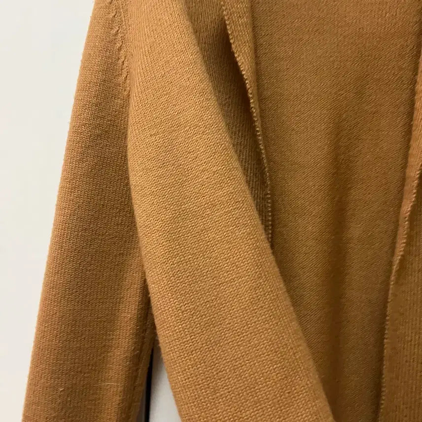 [BUNJANG] System Camel Wool Knit Open Collar Cardigan Jacket / 시스템 system 한섬 울 니트 오픈 카라 가디건 카멜 자켓 오피스룩