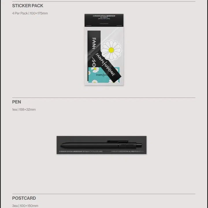 [SOLD OUT] 지드래곤 팸키트 petal ver.