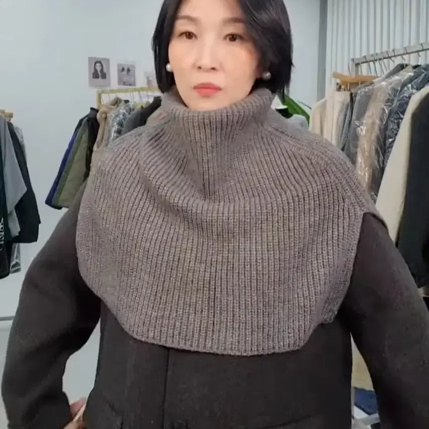 [BUNJANG] Gray Turtleneck Neck Warmer / 그레이 넥워머