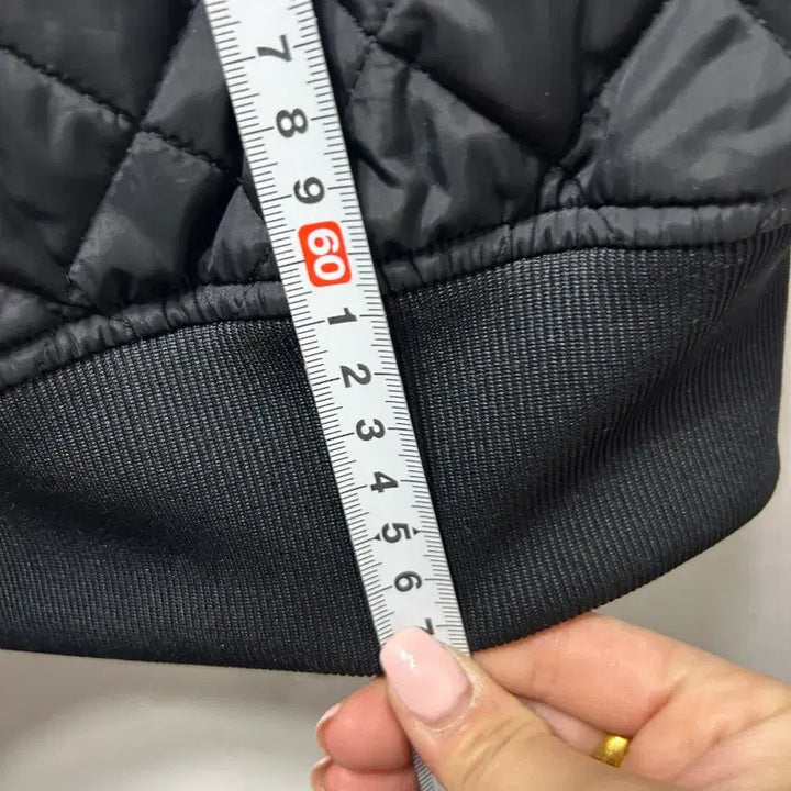 [BUNJANG] Adidas Quilted Black Bomber Jacket M / 아디다스 퀼팅 블랙 봄버 자켓 M