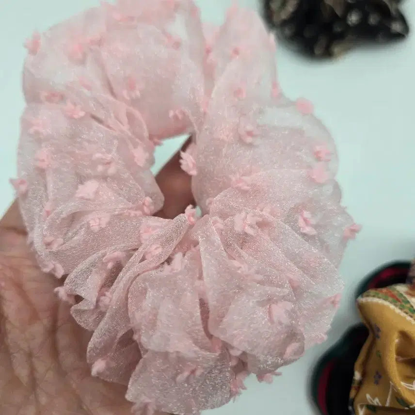 [BUNJANG] Patterned Scrunchie Set / 패턴/무늬 스크런치 4개 세트 [새상품]