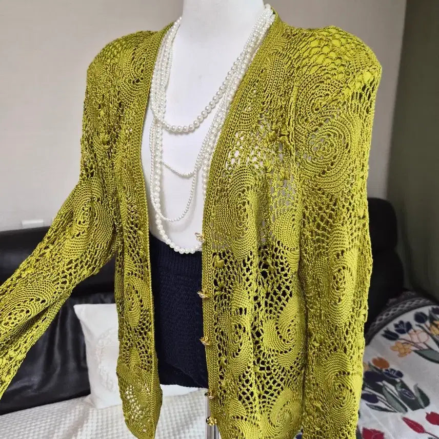 [BUNJANG] Unique Knit Jacket / 세련 유니크 니팅 니트자켓