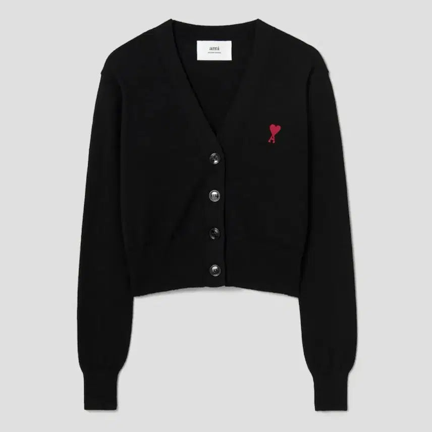 [BUNJANG] AMI Cropped Cardigan XS Black / 새상품) 아미 크롭 가디건 xs  아미가디건 여성가디건 블랙