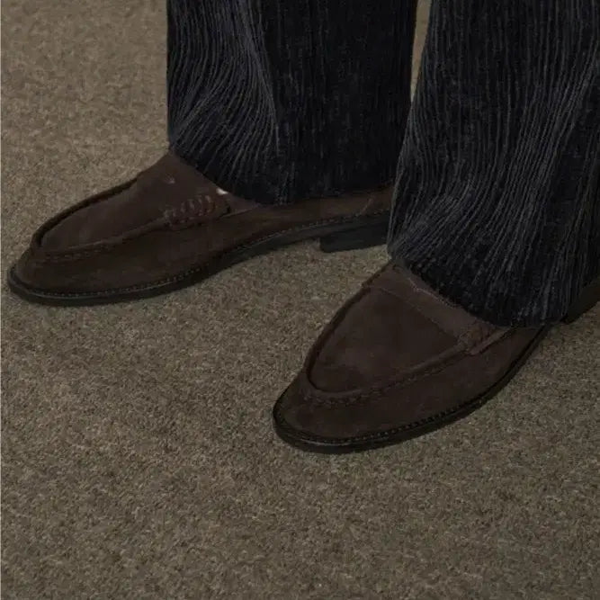 [SOLD OUT] TIME HOMME 타임 클래식 스웨이드 페니 로퍼  270 다크브라운