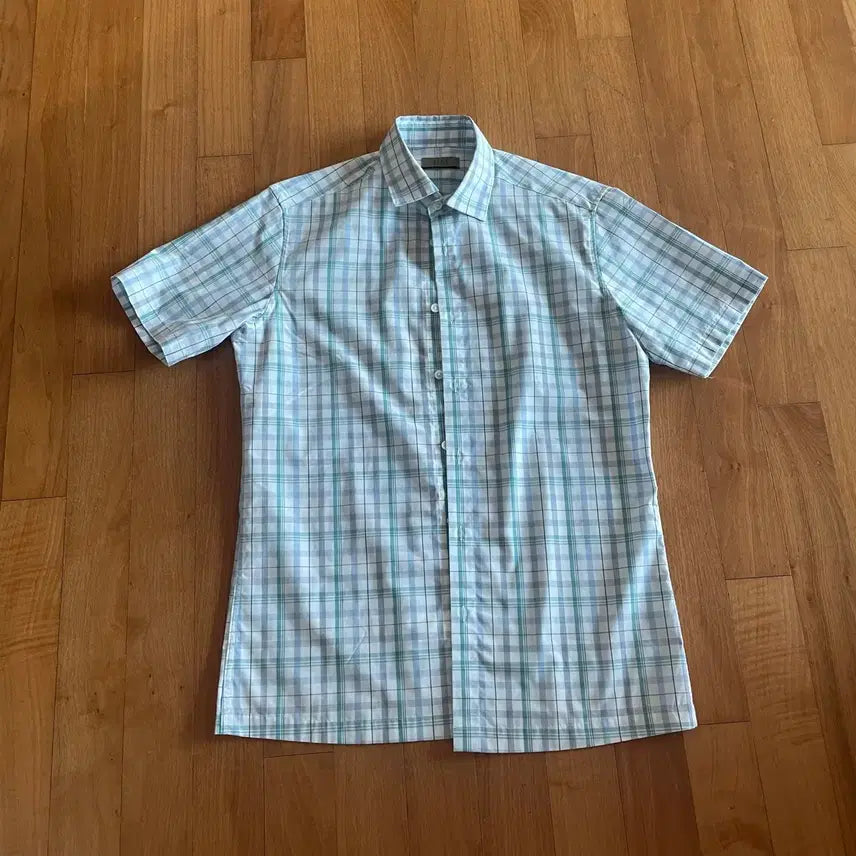 [BUNJANG] ELLE Check Short Sleeve Shirt Size 95 / ELLE 엘르 체크 반팔 셔츠 95