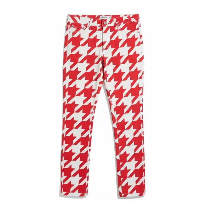 [BUNJANG] Houndstooth Check Cotton Pants / 여성2/ 수입 하운드 체크 코튼 팬츠 바지 RD 36-94