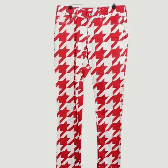 [BUNJANG] Houndstooth Check Cotton Pants / 여성2/ 수입 하운드 체크 코튼 팬츠 바지 RD 36-94