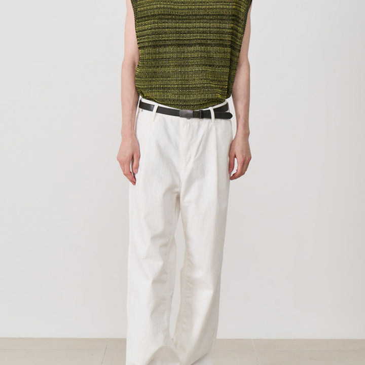[BUNJANG] Clouer Two-Tone Mix Knit Vest / 새) 클로어 투톤 믹스 니트 조끼 베스트 M, L 미개봉 새제품