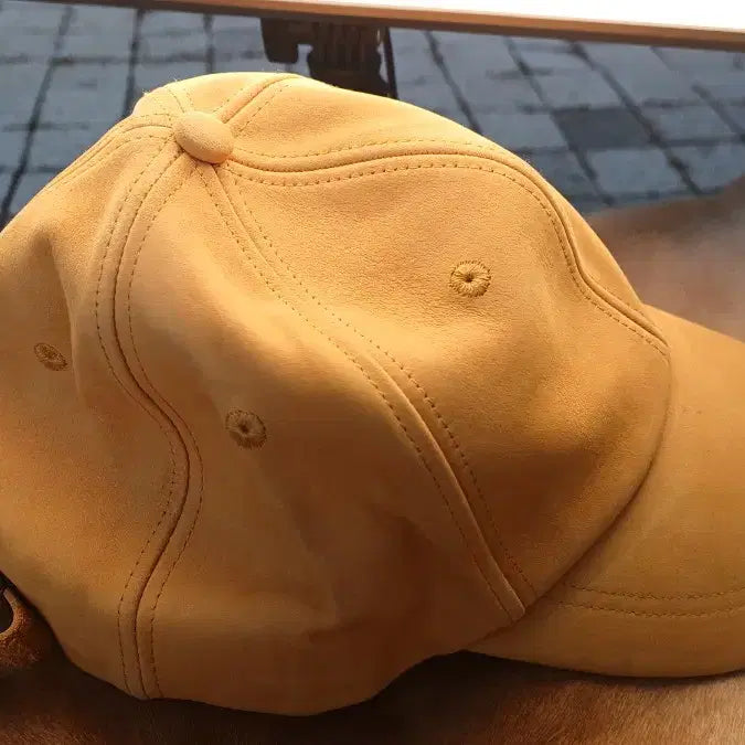 [BUNJANG] Timberland Nubuck Leather Ball Cap Hat / 팀버랜드) 위트 컬러 누벅 레더 볼캡 모자