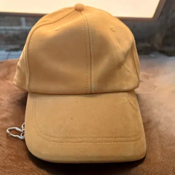 [BUNJANG] Timberland Nubuck Leather Ball Cap Hat / 팀버랜드) 위트 컬러 누벅 레더 볼캡 모자