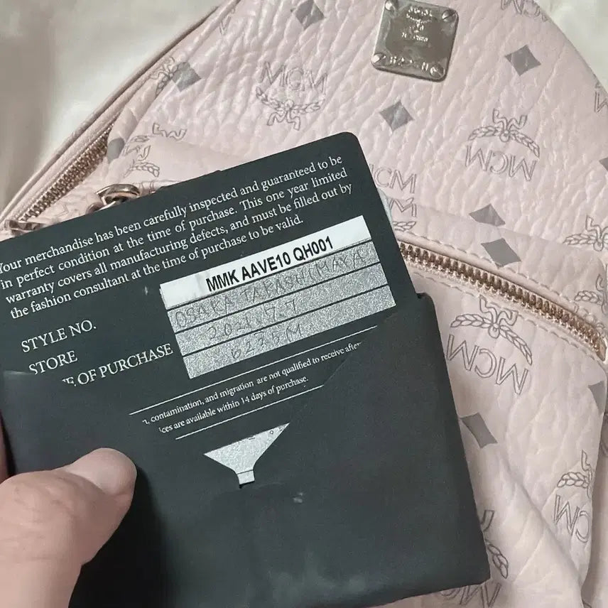[SOLD OUT] 정품 MCM 백팩 파우더핑크 미니