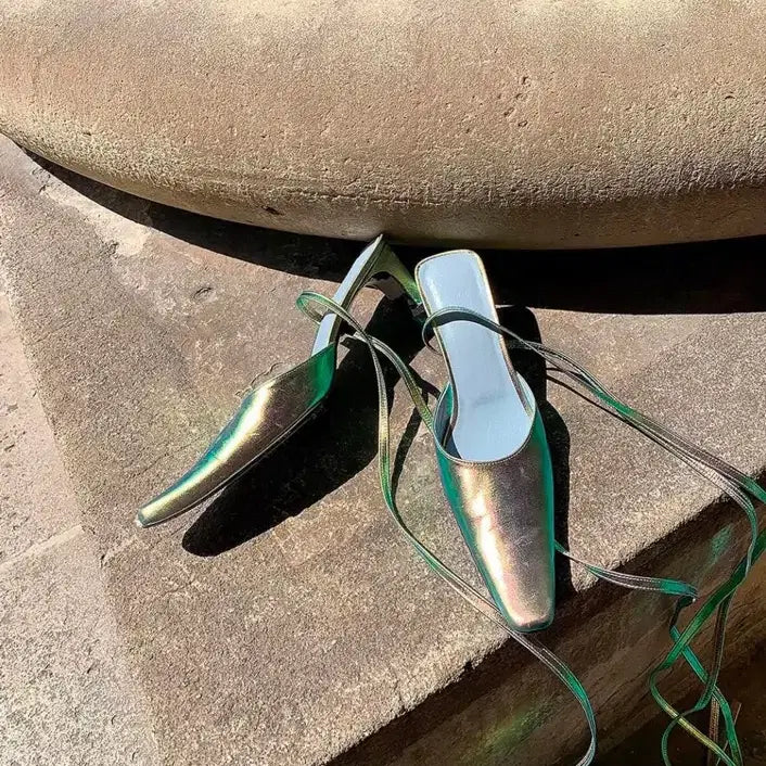 [BUNJANG] Dragon Blues Iridescent Strap Mule / 드래곤블루스 이리데슨트 스트랩 끈 뮬 230