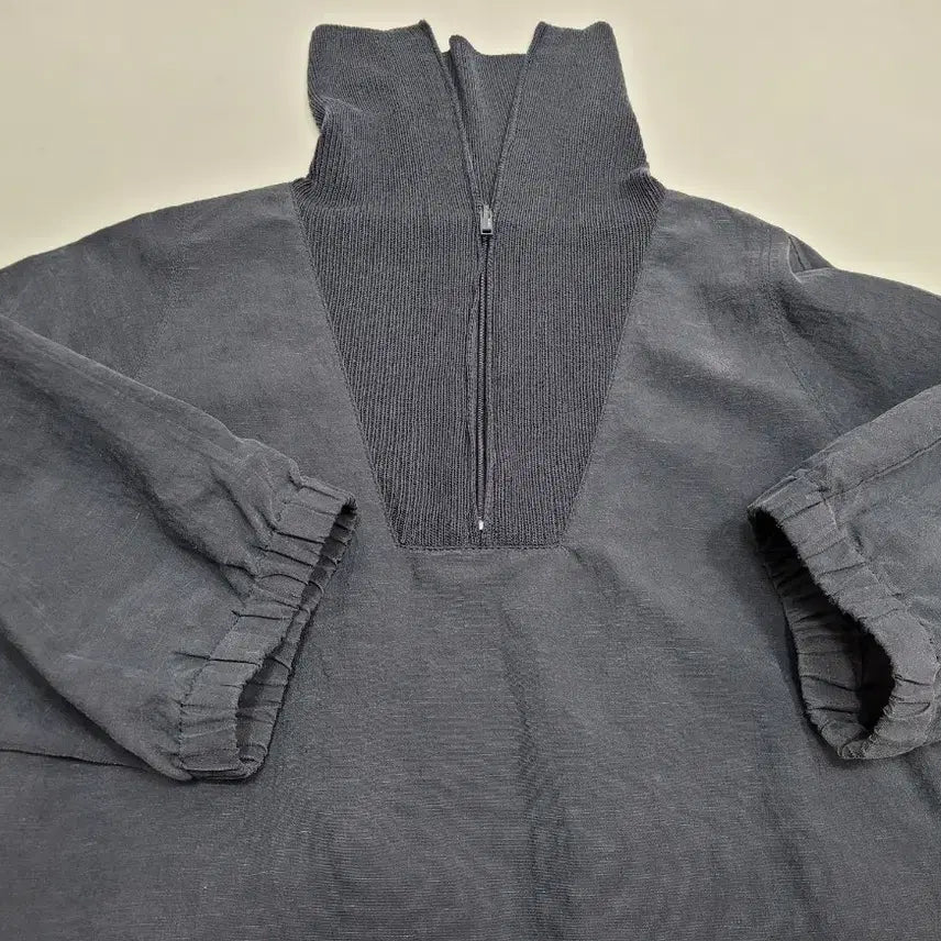 [BUNJANG] BCBG Knit High Neck Half Zip-Up Top / BCBG 21SS 니트 하이넥 반팔 하프 집업  / 여 88-96-160