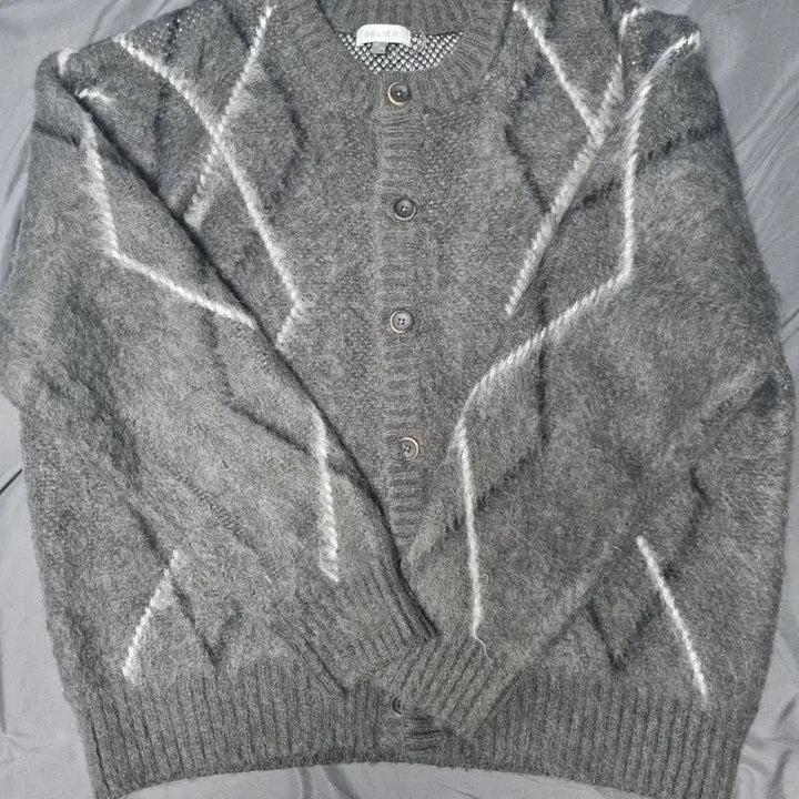 [BUNJANG] Vellie Brushed Argyle Cardigan / 벨리에 브러쉬드 아가일 가디건