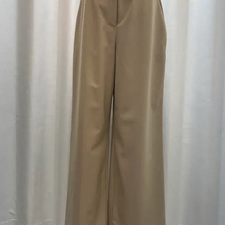 [BUNJANG] MICHAA Beige Wide Slacks Trousers / 미샤 MICHAA 24년 베이지 와이드 슬랙스 정장 팬츠 55 새옷급