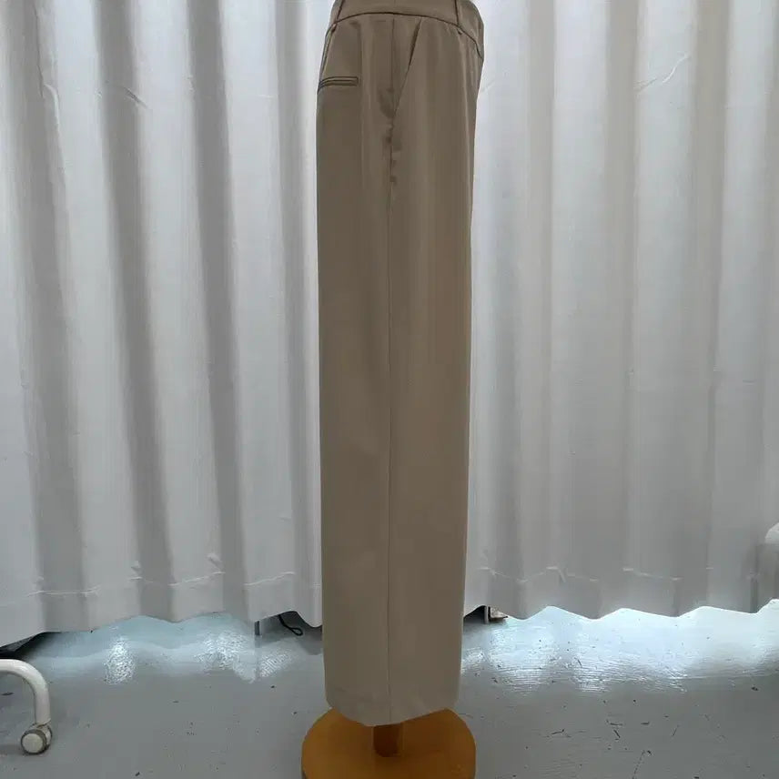 [BUNJANG] MICHAA Beige Wide Slacks Trousers / 미샤 MICHAA 24년 베이지 와이드 슬랙스 정장 팬츠 55 새옷급