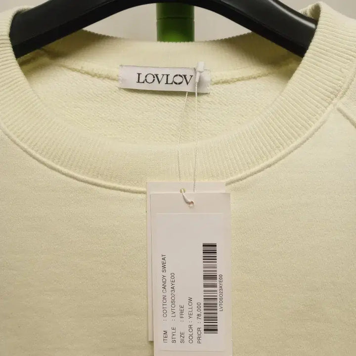 [BUNJANG] Lovlov Ivory Cotton Sweatshirt / 새옷 ~ 로브로브 lovlov 맨투맨