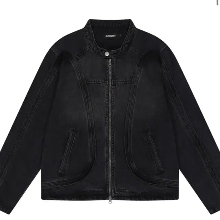 [BUNJANG] Dominant Denim Racer Jacket Black / 도미넌트 데님 레이서자켓 블랙 2