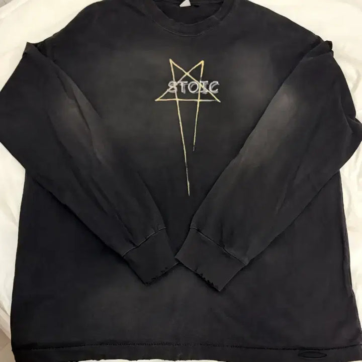 [BUNJANG] Polytelu Doodle Star 001 Charcoal Long Sleeve / 판매)[3]폴리테루 하드 워시 롱슬리브 두들 스타001 차콜