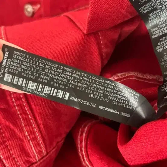 [BUNJANG] Zara Woman Red Denim Jacket / 자라 우먼 레드데님자켓