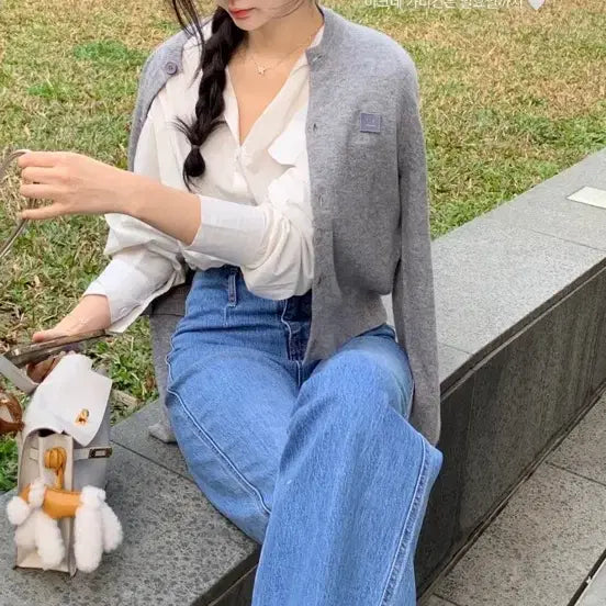 [BUNJANG] Acne Studios Grey Cardigan (Size S) / 아크네 가디건 그레이 s