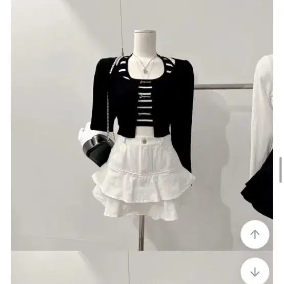 [BUNJANG] Frill Shirring Ruffle Skirt (Ivory/Beige) / [새상품급인데 반값] 프릴 셔링 캉캉 스커트 (아이보리/베이지)