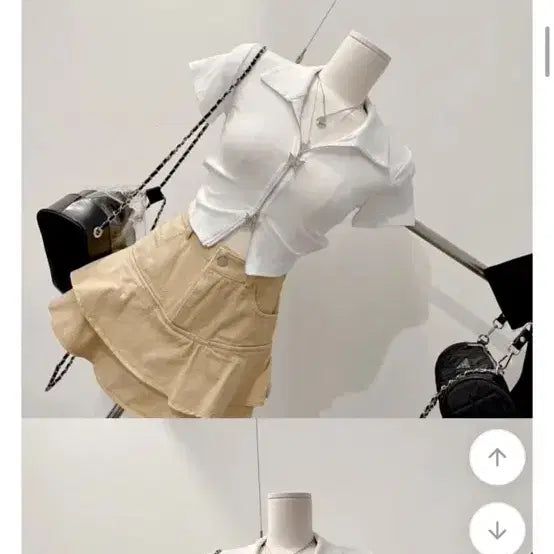 [BUNJANG] Frill Shirring Ruffle Skirt (Ivory/Beige) / [새상품급인데 반값] 프릴 셔링 캉캉 스커트 (아이보리/베이지)