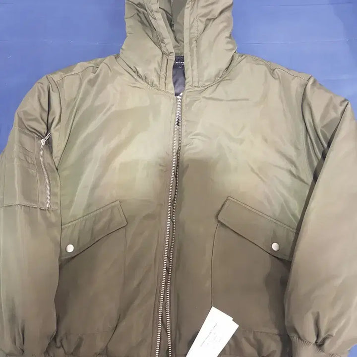 [BUNJANG] TOFFEE MA-1 Hooded Jacket - Khaki (L) / 토피 오버핏 후드 ma-1 자켓 점퍼 카키 L사이즈