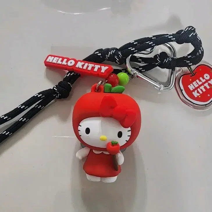 [BUNJANG] Hello Kitty Apple Keychain Red / 헬로키티 사과 키링 빨간색