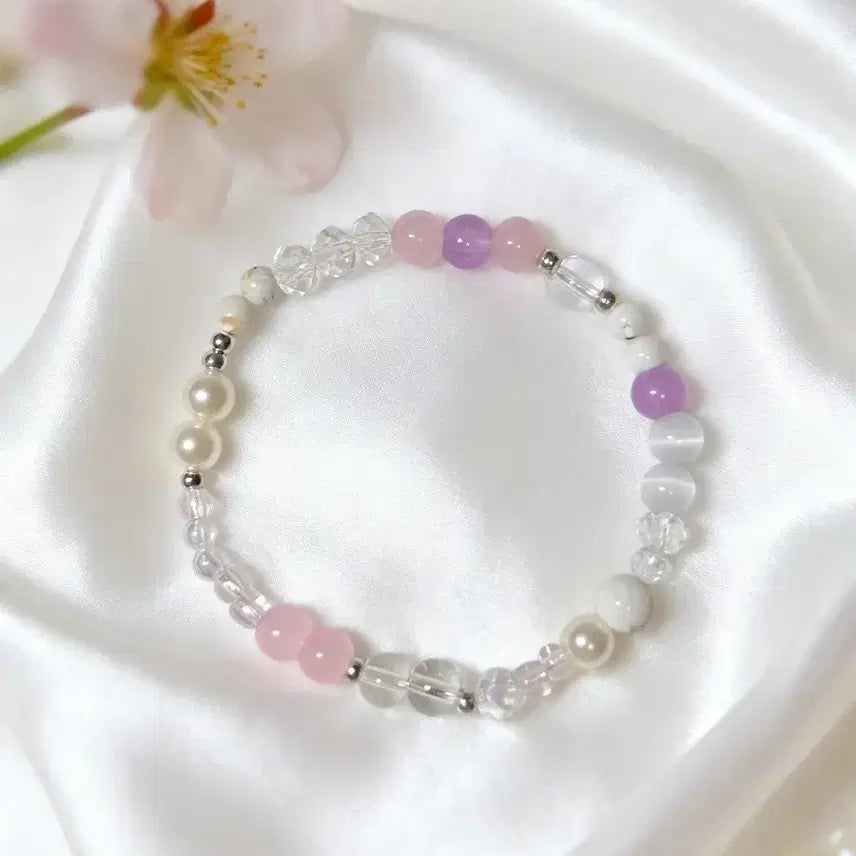 [BUNJANG] Handmade Pink Bead Bracelet / 핸드메이드 핑크빛 비즈팔찌