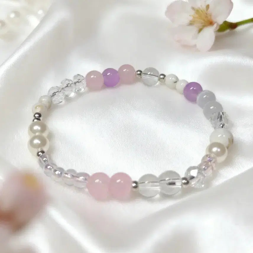 [BUNJANG] Handmade Pink Bead Bracelet / 핸드메이드 핑크빛 비즈팔찌