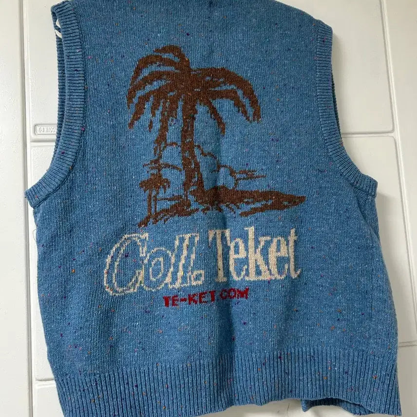 [BUNJANG] Teket Knit Vest Sky Blue / teket 테켓 니트 베스트 하늘색