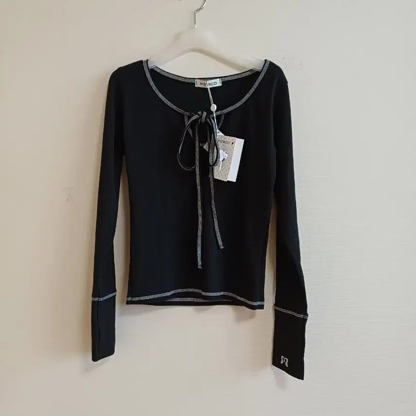 [BUNJANG] MIRECO Stitch Ribbon T-shirt / 새상품 MIRECO 미레코 스티치 리본티 판매합니다