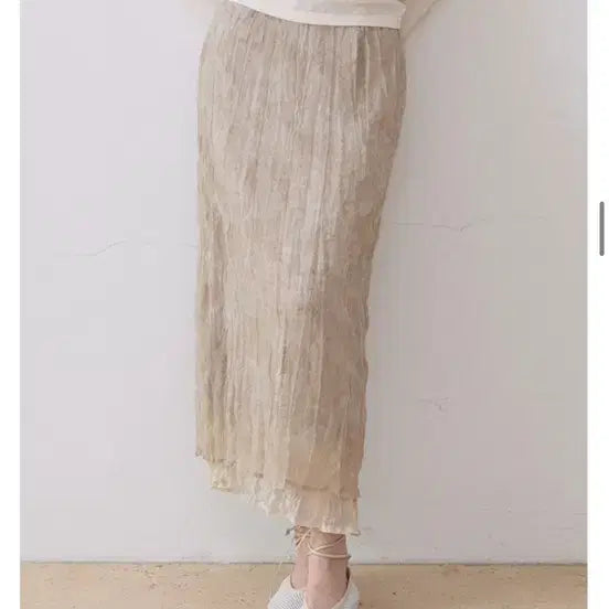 [BUNJANG] Marvette Sheer Layer Skirt S Beige / MARVETTE 시어레이어스커트 s 베이지