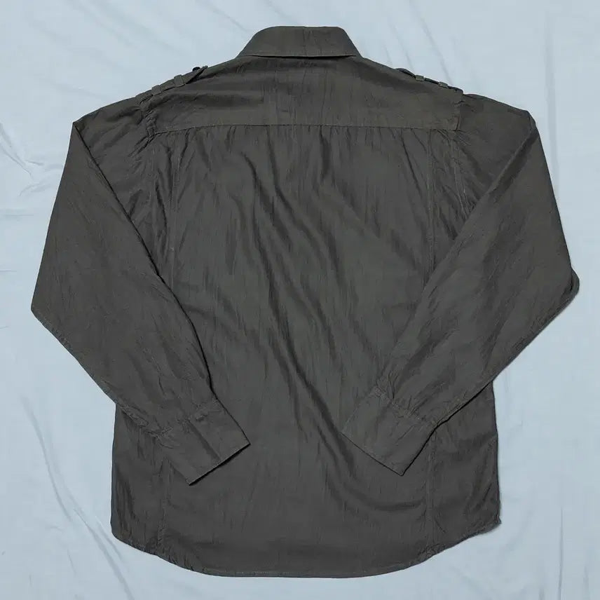 [BUNJANG] BEELSEWHERE Military Epaulette Roll-up Shirt / [LL] BEELSEWHERE 밀리터리 견장 롤업 셔츠