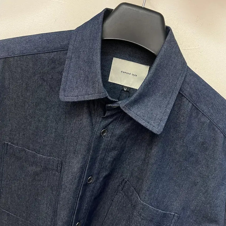 [BUNJANG] Diamond Leila Raw Denim Oversized Shirt M / 다이아몬드 레이라 오버핏 생지 데님 셔츠 M