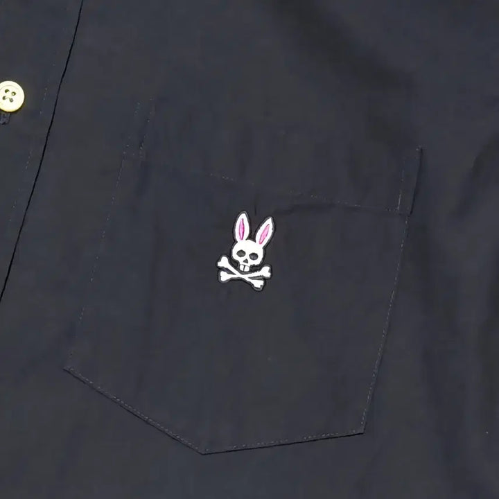 [BUNJANG] [M] Psycho Bunny 사이코 버니 로고 포인트 블랙 반팔 셔츠 / [M] Psycho Bunny 사이코 버니 로고 포인트 블랙 반팔 셔츠