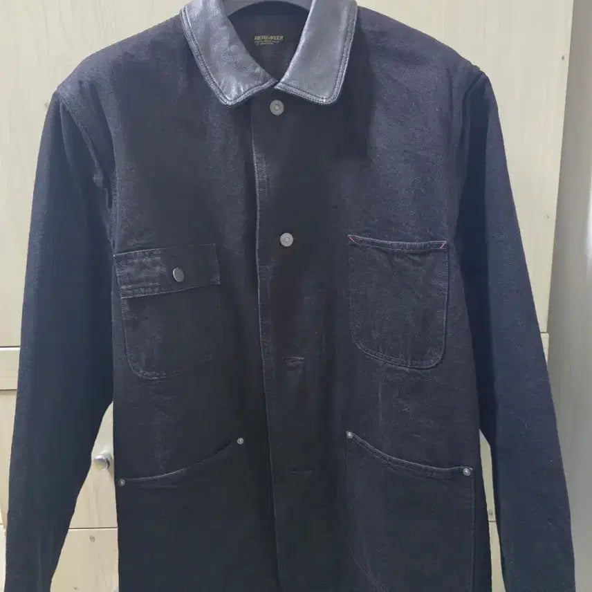 [SOLD OUT] 25fw 비헤비어 레더 카라 커버올 자켓 2 사이즈