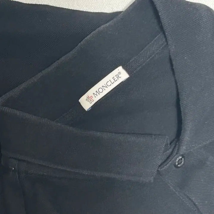 [BUNJANG] Moncler Black Polo T-shirt / M 몽클레어 블랙 카라 반팔 티셔츠