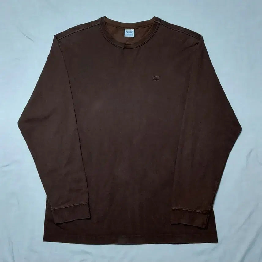 [SOLD OUT] [XL] 챔피온 재팬 라인 자수 로고 롱슬리브 티셔츠 (브라운)