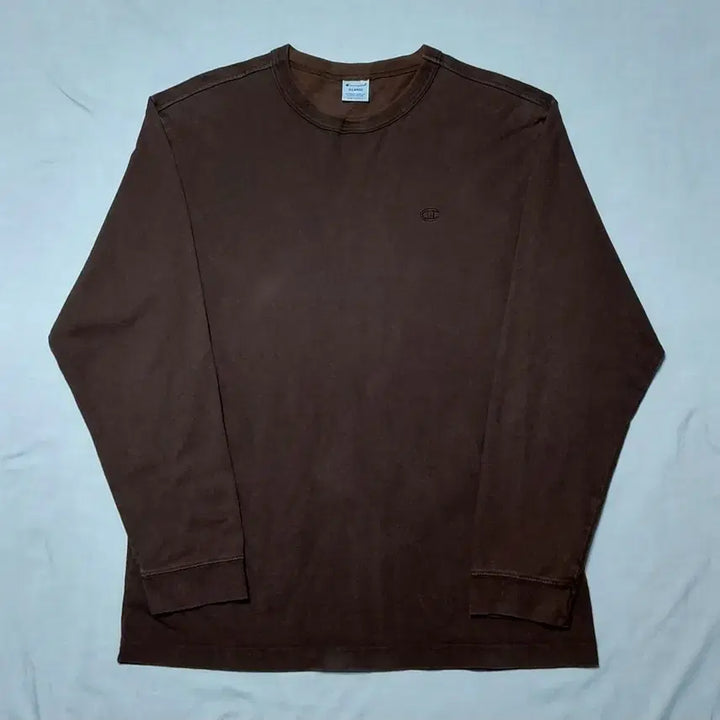 [SOLD OUT] [XL] 챔피온 재팬 라인 자수 로고 롱슬리브 티셔츠 (브라운)